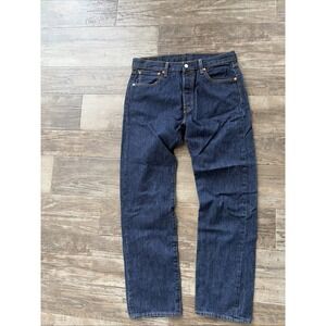 Levi's Men's 501 Button Fly Straight Leg Light Wash Denim Jeans Size 33X32